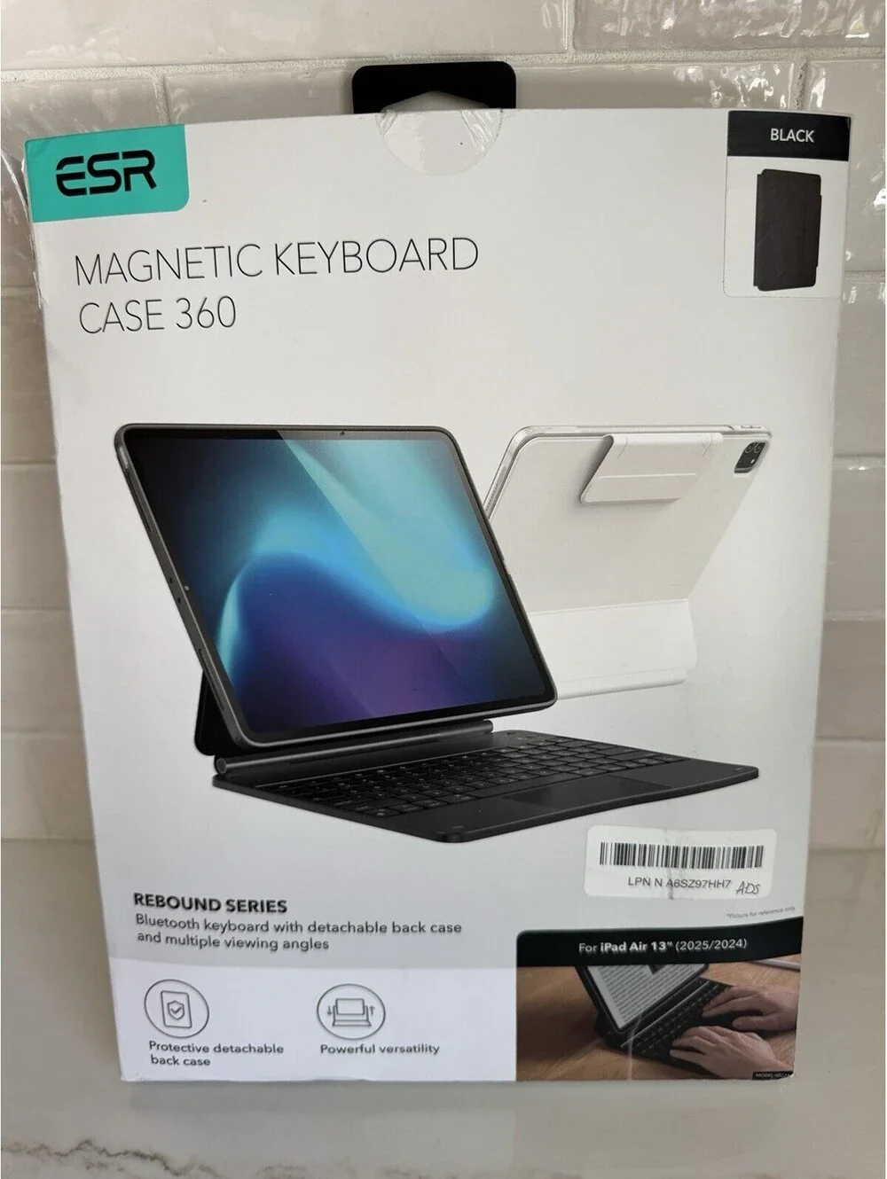 ESR Rebound Series Magnetic Keyboard Case 360 Black for iPad Pro 13